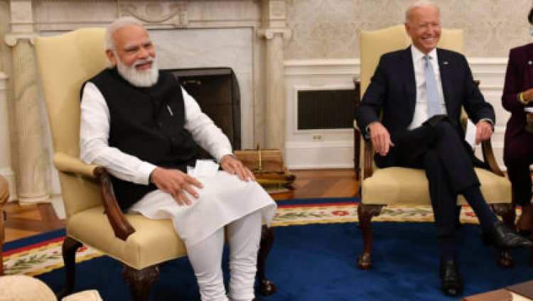 प्रधानमंत्री श्री नरेन्द्र मोदी और अमेरिका के राष्ट्रपति श्री जोसेफ आर बाइडेन के बीच वर्चुअल बैठक |